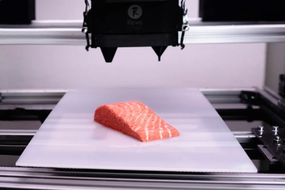 Crean primer salmón vegano con impresora 3D